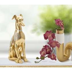 Perro sentado, fiel guardián de los inmortales – 19,8 x 10 x 29 cm