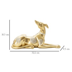 Silueta de perro esbelto, símbolo de lealtad – 32,2 x 9,5 x 18,3 cm