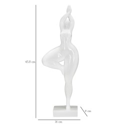 Mujer en Yoga Etéreo, Columna de la Serenidad – 16x9x45,8 cm