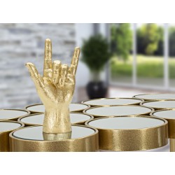 Mano en alto gritando "¡Sí!", Puño de la victoria – CM 14.5X7X23