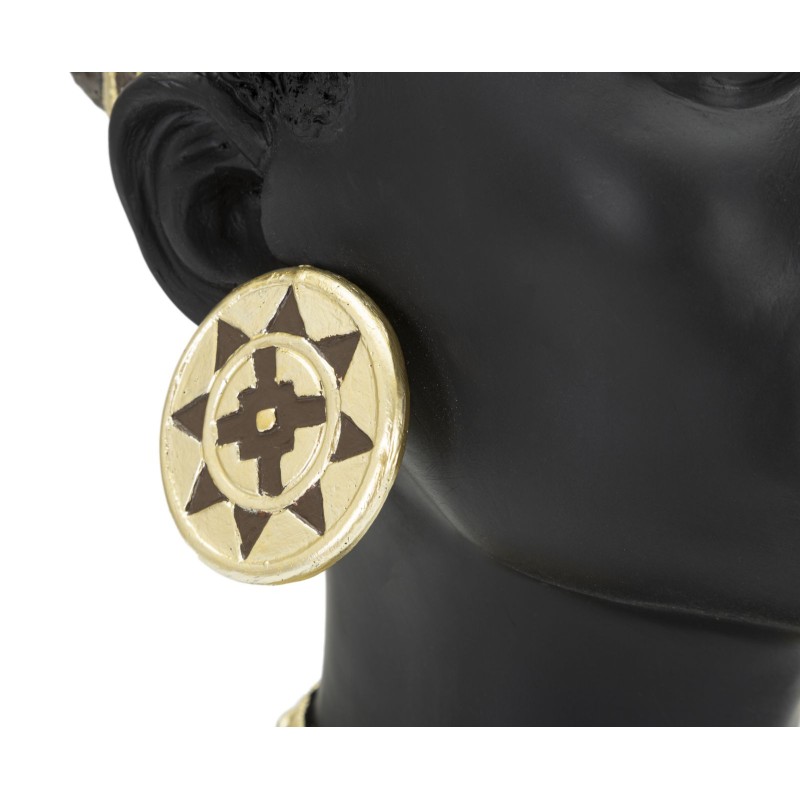 Corte de pelo femenino masái, elegancia tribal – 21,5 x 27,5 x 45 cm