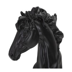 Caballo negro y dorado, montura eterna de las dinastías – 14 x 11 x 27 cm