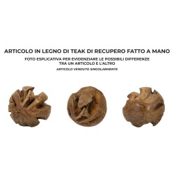 Esfera monumental de teca, globo de la autenticidad – CM Ø 50