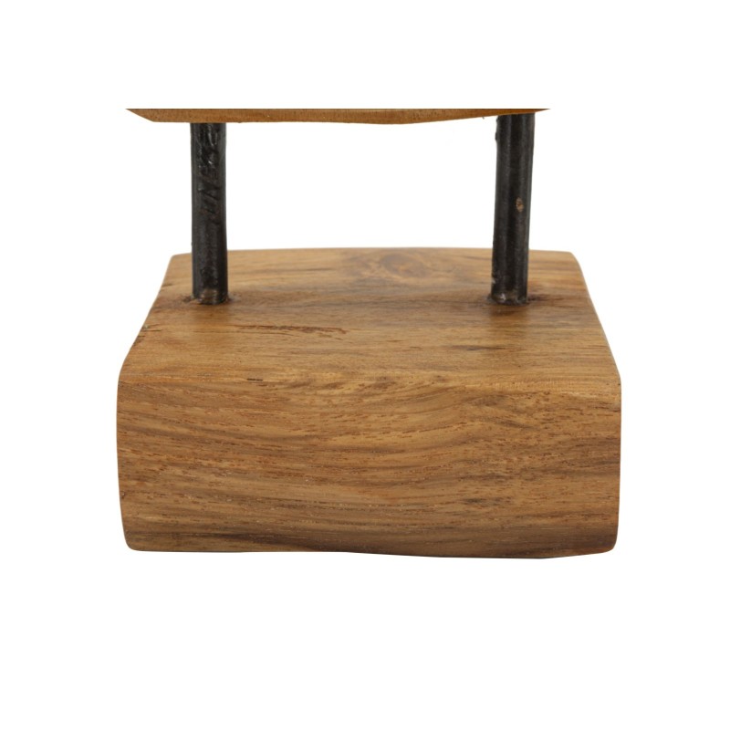 Escultura compacta de teca Hasi – CM 20X10X28