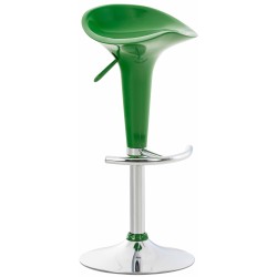 Taburete de bar con forma de silla de montar verde