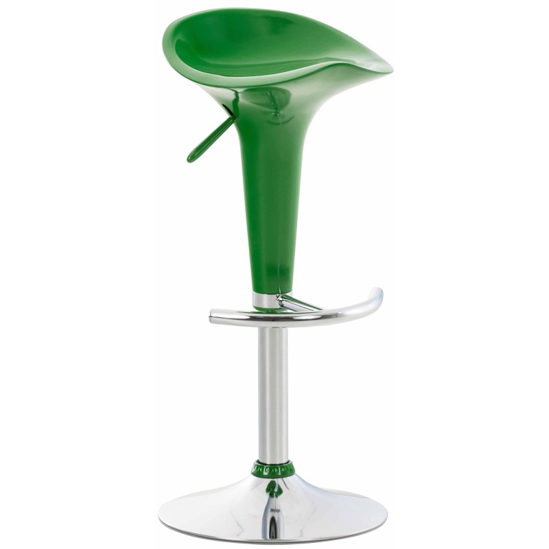 Taburete de bar con forma de silla de montar verde