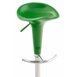 Taburete de bar con forma de silla de montar verde