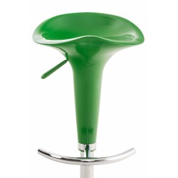 Taburete de bar con forma de silla de montar verde