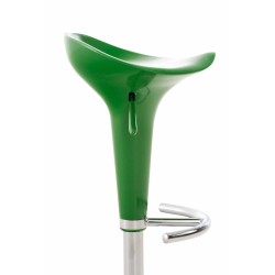 Taburete de bar con forma de silla de montar verde