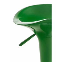 Taburete de bar con forma de silla de montar verde