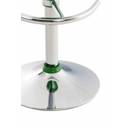 Taburete de bar con forma de silla de montar verde