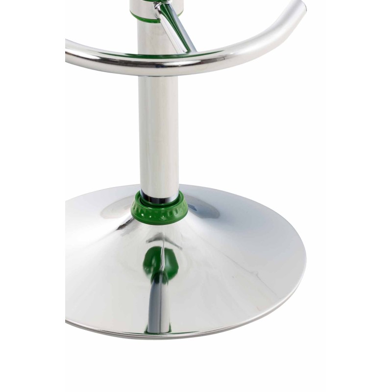 Taburete de bar con forma de silla de montar verde