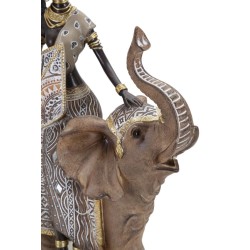 Masai tribal con elefante, 22,5 x 12 x 32,5 cm