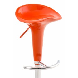 Taburete de bar con forma de silla de montar naranja