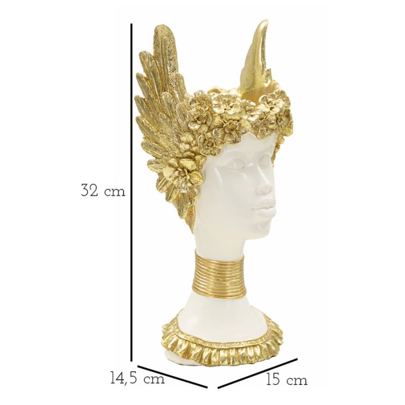 ESTATUA DE ATENEA CM 15X14.5X32