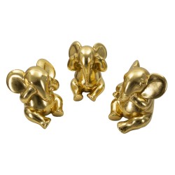 Juego de elefantes de 3 piezas, 15,5 x 20,5 cm de diámetro