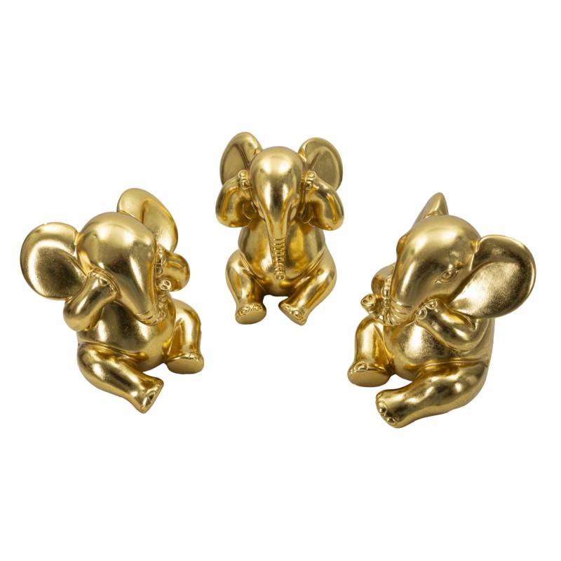 Juego de elefantes de 3 piezas, 15,5 x 20,5 cm de diámetro