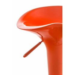 Taburete de bar con forma de silla de montar naranja