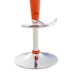 Taburete de bar con forma de silla de montar naranja