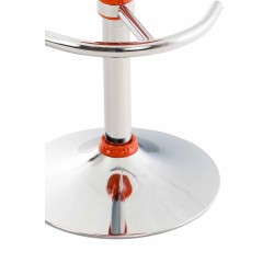Taburete de bar con forma de silla de montar naranja