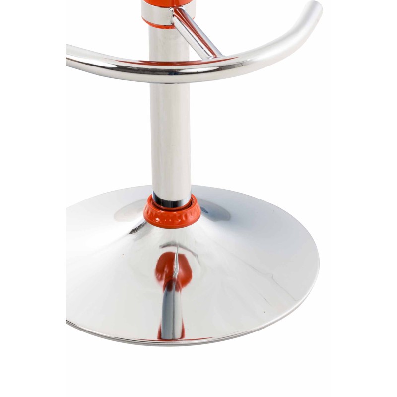 Taburete de bar con forma de silla de montar naranja
