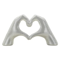 MANOS AMOROSAS DE PLATA 25X7.5X13.5 CM