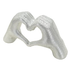 MANOS AMOROSAS DE PLATA 25X7.5X13.5 CM