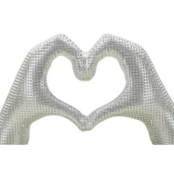 MANOS AMOROSAS DE PLATA 25X7.5X13.5 CM