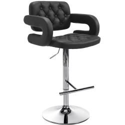 Taburete de bar negro Dublin C