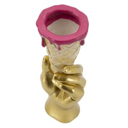 Maceta cónica de 12,5 x 11 x 31 cm