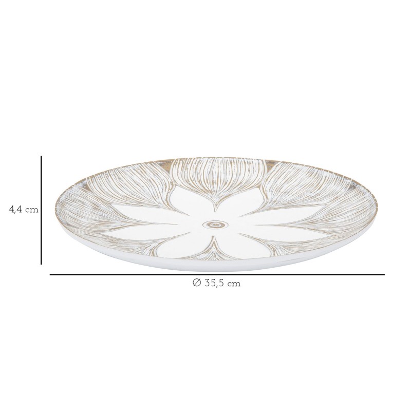BANDEJA DECORATIVA DE POLIRESINA ATENE CM Ø 35,5X4,4