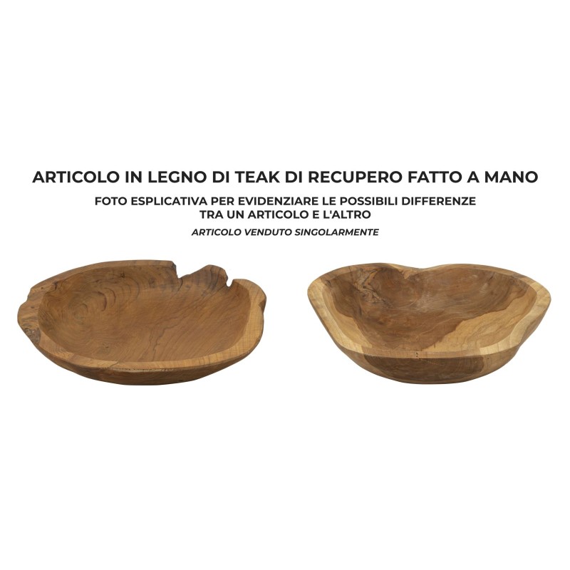 Tablero de mesa de teca Wahan, 43 x 38 x 7 cm