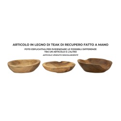 Tablero de mesa de teca tipic cm Ø 25 x 5