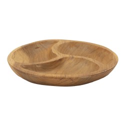 BANDEJA DE 3 PIEZAS DE TECA CM Ø 25,5X3