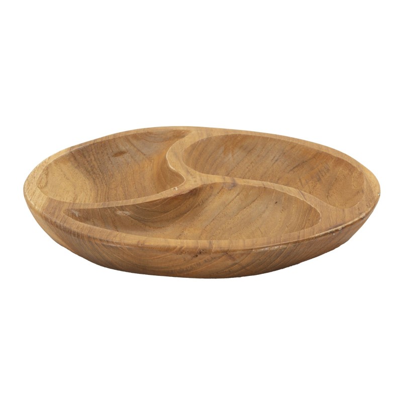 BANDEJA DE 3 PIEZAS DE TECA CM Ø 25,5X3