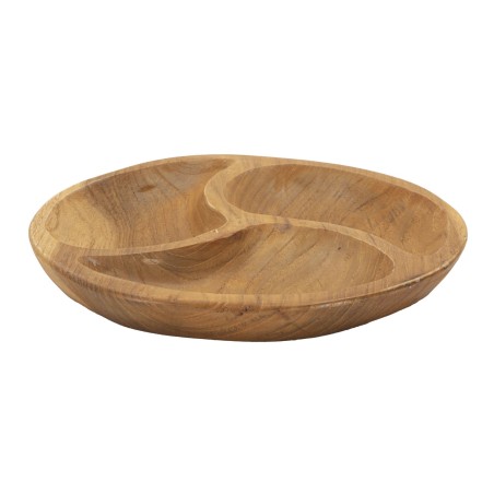 BANDEJA DE 3 PIEZAS DE TECA CM Ø 25,5X3