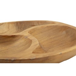 BANDEJA DE 3 PIEZAS DE TECA CM Ø 25,5X3