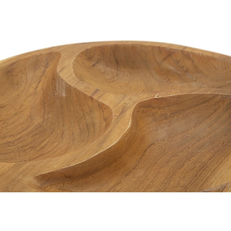 BANDEJA DE 3 PIEZAS DE TECA CM Ø 25,5X3