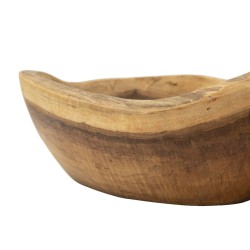 Bandeja de teca para cucharas, 36 x 16 x 8 cm