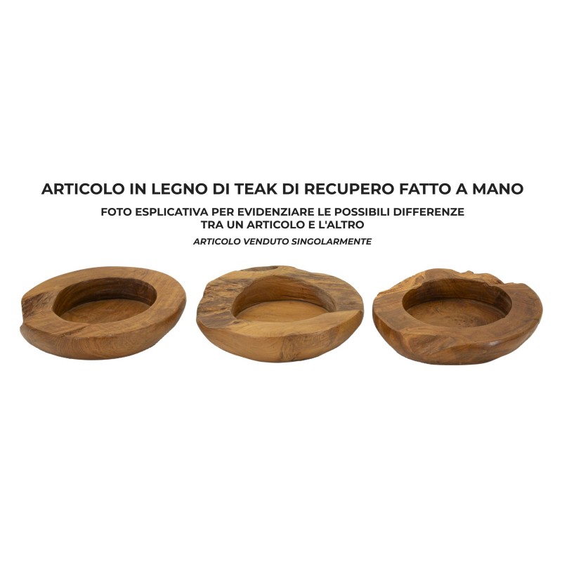 Tablero de mesa de teca Erusi, 20 x 6 cm de diámetro