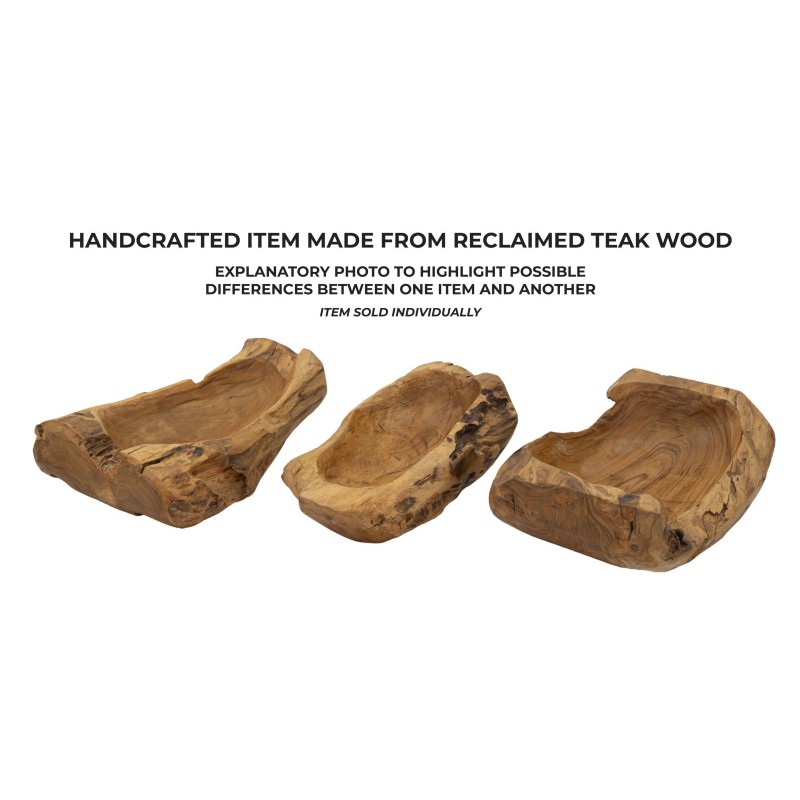 Tablero de mesa estrecho de teca 31 x 21 x 8 cm