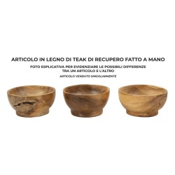 Tablero de mesa Butot de teca, 15 x 8 cm de diámetro