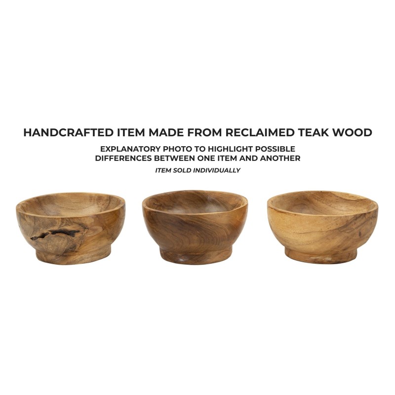 Tablero de mesa Butot de teca, 15 x 8 cm de diámetro