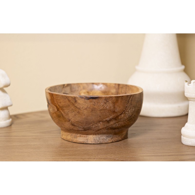 Tablero de mesa Butot de teca, 15 x 8 cm de diámetro