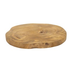 Tablero de mesa de teca Pokon, 25 x 2 cm de diámetro
