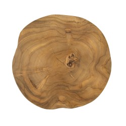 Tablero de mesa de teca Pokon, 25 x 2 cm de diámetro