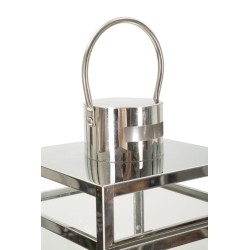 Juego de 3 faroles plateados (22 x 22,5 x 70,5 cm - 18 x 18,5 x 50 cm - 14 x 14,5 x 38 cm)