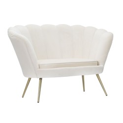 Sofá Vienna Crema 130x74x84 cm – Estilo chic y suavidad contemporánea