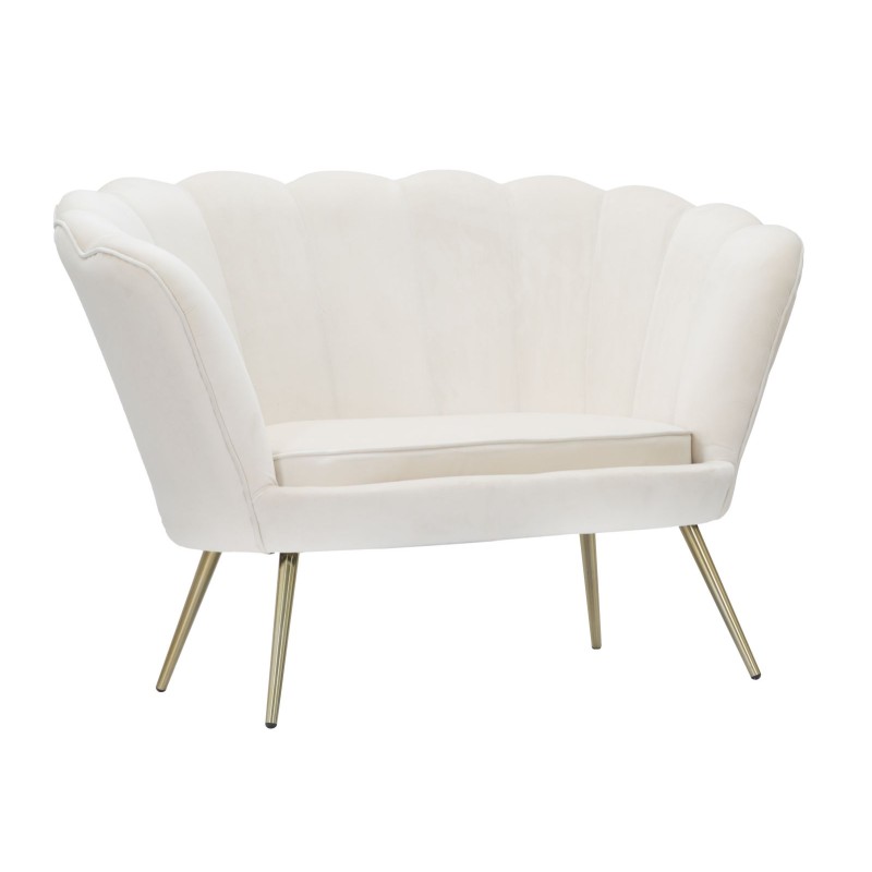 Sofá Vienna Crema 130x74x84 cm – Estilo chic y suavidad contemporánea