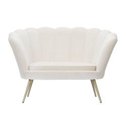 Sofá Vienna Crema 130x74x84 cm – Estilo chic y suavidad contemporánea